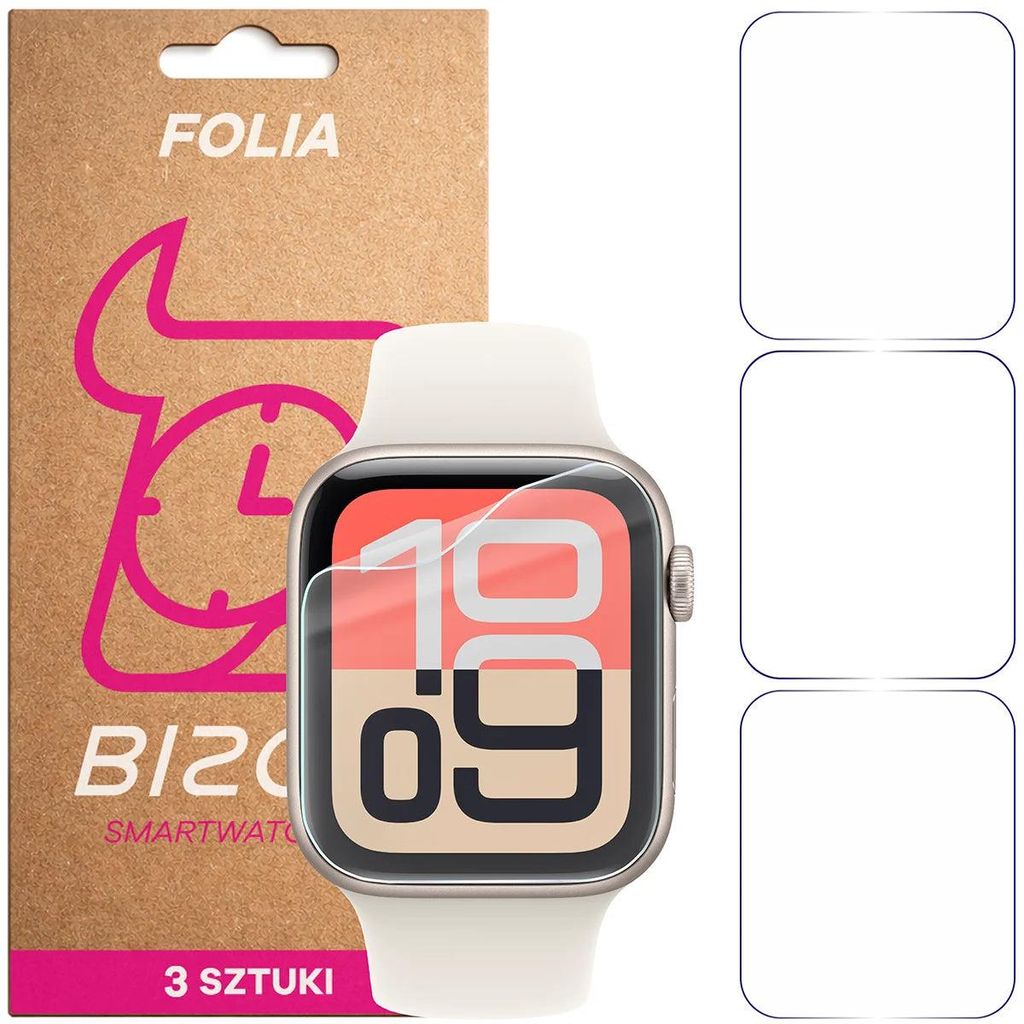 3x Schutzfolie für den Bildschirm für Apple Watch Produktbild 