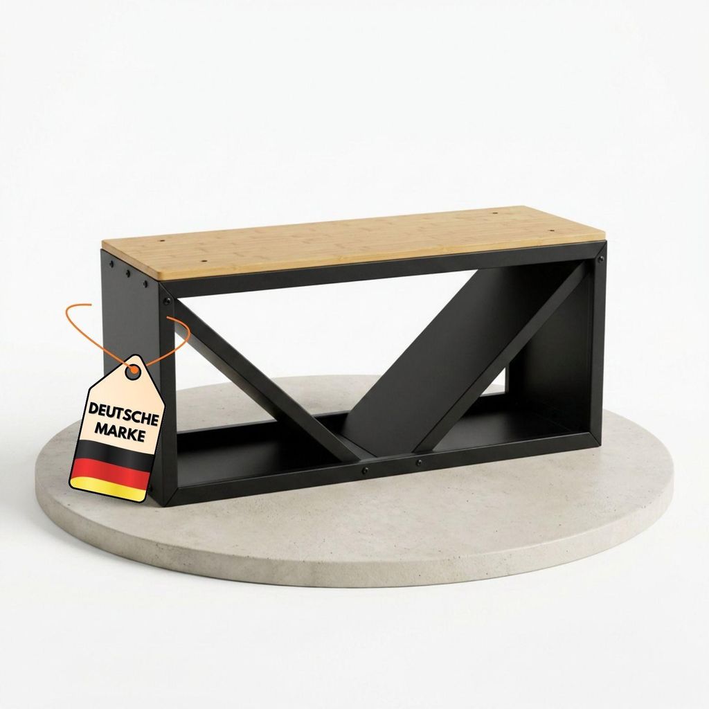 Coemo Brennholz Regal Rudi Kaminholzregal Schwarz 102x35x40 cm