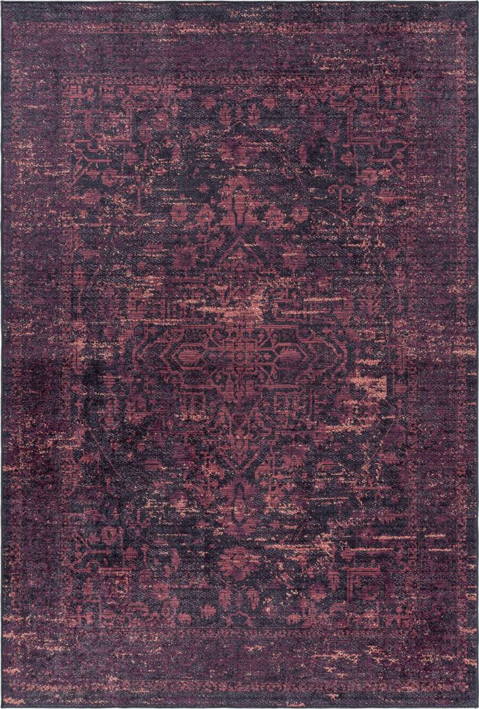 Tappeto passamano per soggiorno, colore rosso, 80x150 cm, Immagine del prodotto 
