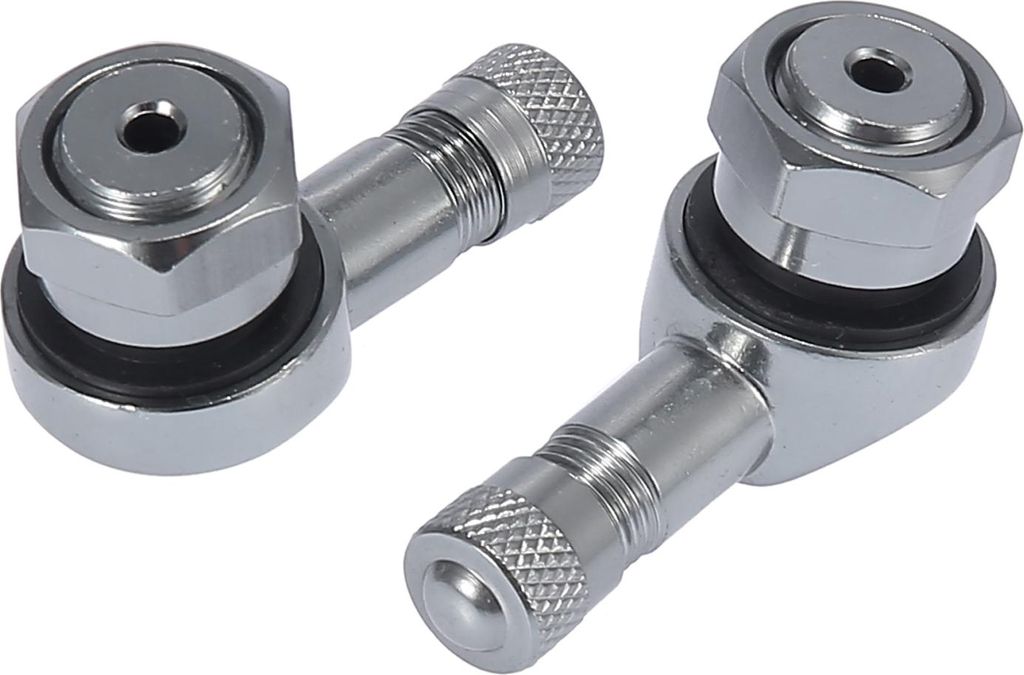 2stk.90 Grad Winkel Reifenventilverlängerung Ventiladapter Gummi & Aluminiumlegierung Vakuumventile für Motorrad Titan-Ton