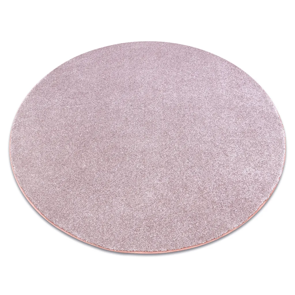 Tapis rond rose 100 cm SAN MIGUEL - Idéal pour sols froids et petits
