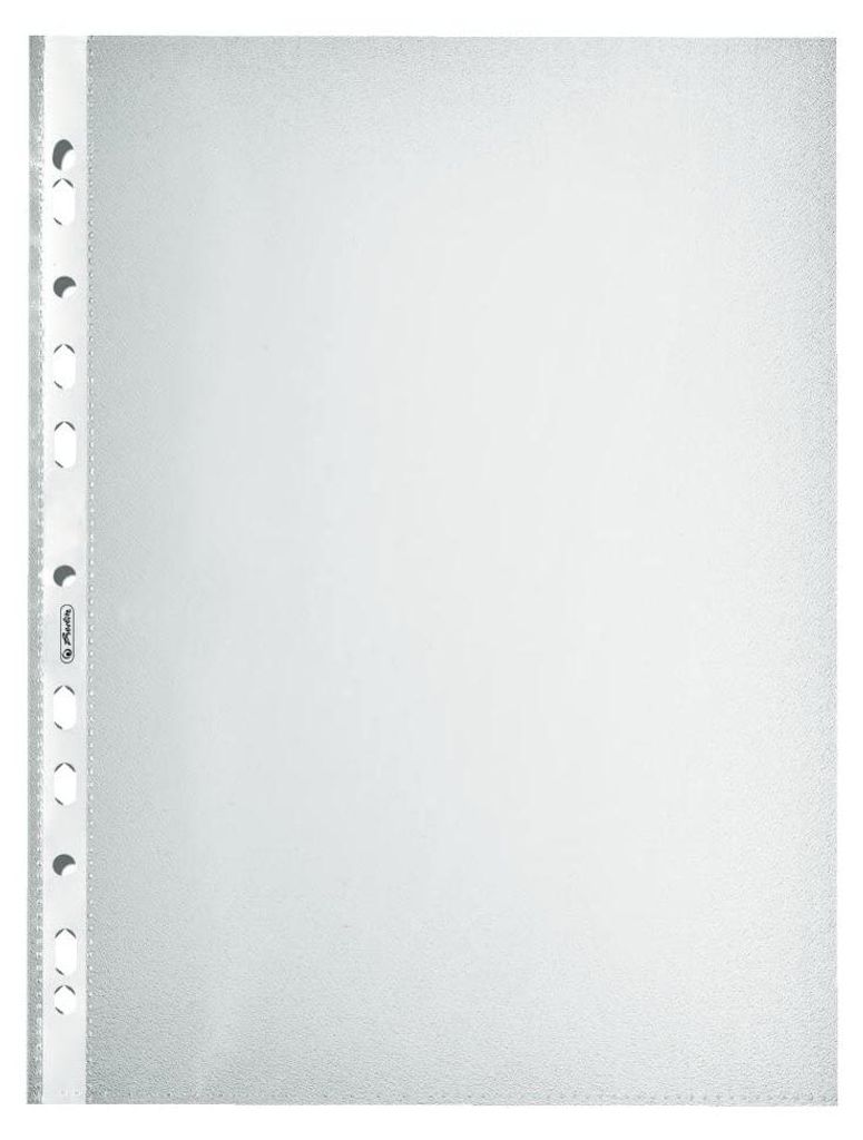 Herlitz Prospekthülle DIN A4 genarbt 0,085 mm 100 Hüllen Produktbild 