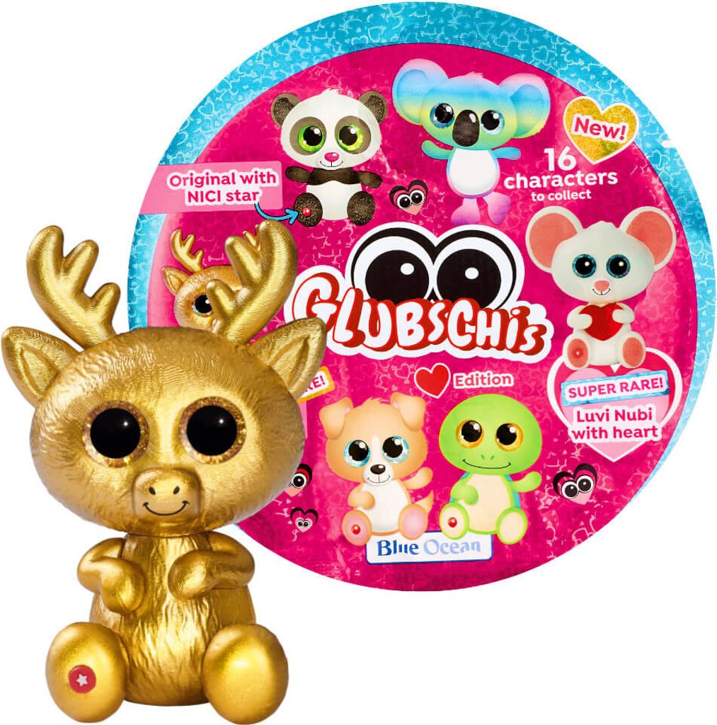 Blue Ocean Glubschis Sammelfiguren Herz Serie 2 - Glubschi Glitzer - Figur Goldie-Reeny (selten)