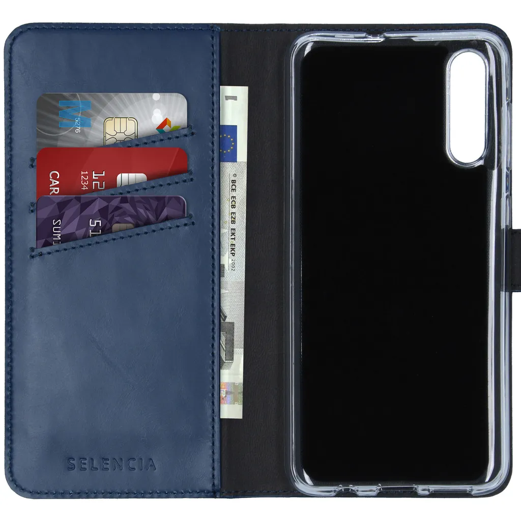 Selencia Custodia in Vera Pelle Blu per Samsung Galaxy A50 / A30s - 3