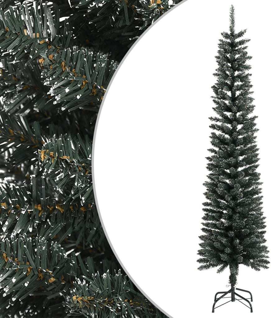 Künstlicher Weihnachtsbaum mit Ständer Schlank Grün 240 cm PVC