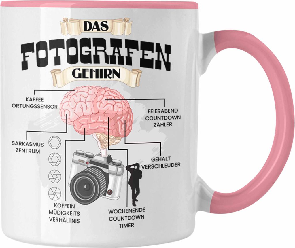Trendation - Fotografen Tasse Lustiges Geschenk für Fotografin Spruch Becher Geburtstag Weihnachten (Rosa)