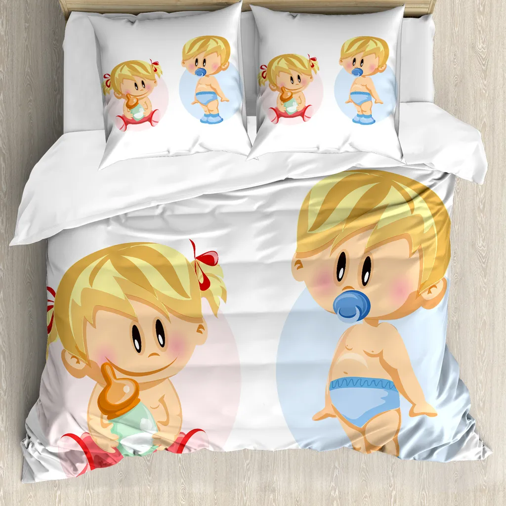 Set Copripiumino Bambini ABAKUHAUS 155x220: Addio Allergie alla Polvere