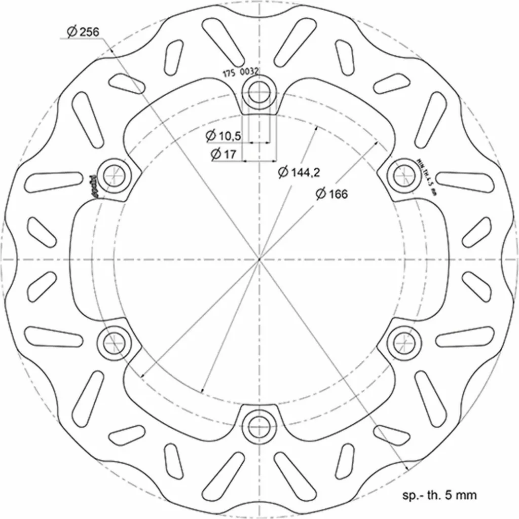 Disque de frein de rechange POLINI 256mm pour HONDA SH et FORZA