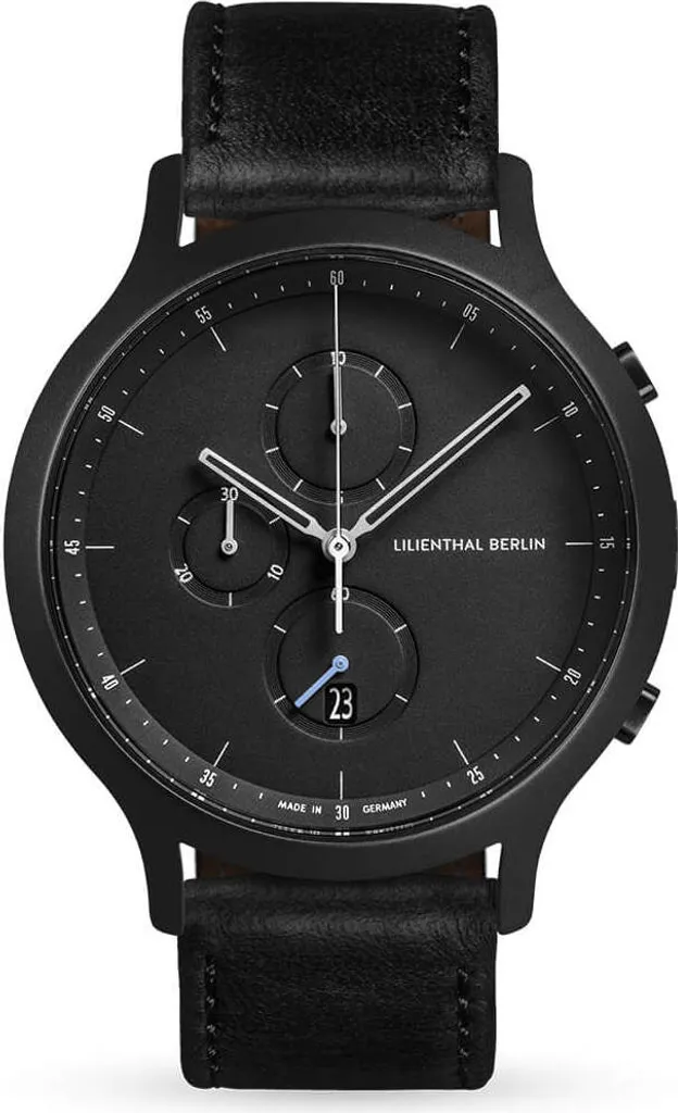 Lilienthal Chronographe Noir - La Montre Idéale pour le Bureau et les Loisirs