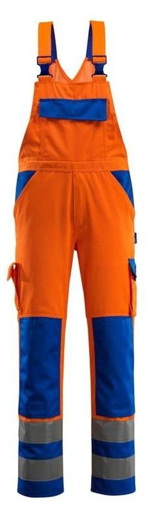 MASCOT Barras Latzhose Größe 90C48, hi-vis orange/kornblau | Packung (1 Stück)