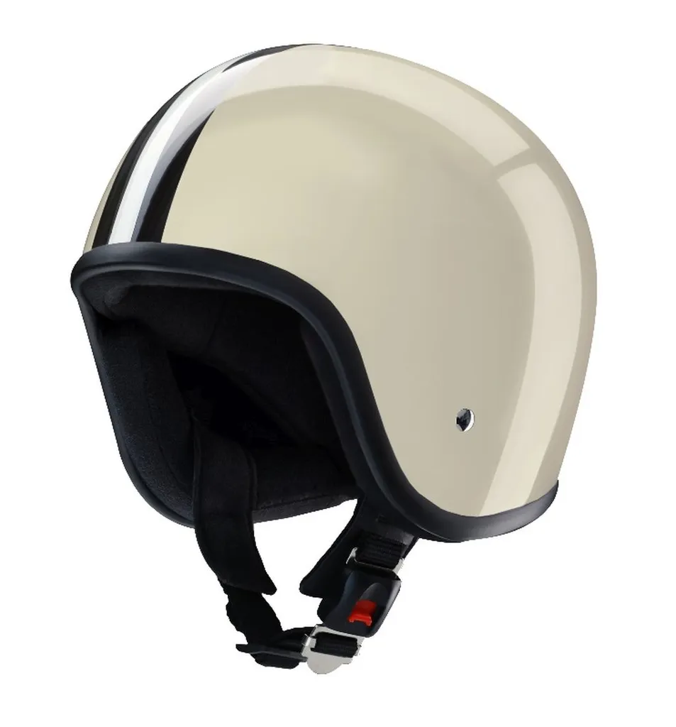 Casque jet Redbike RB-681 Replica DDR coloris crème blanc en taille S