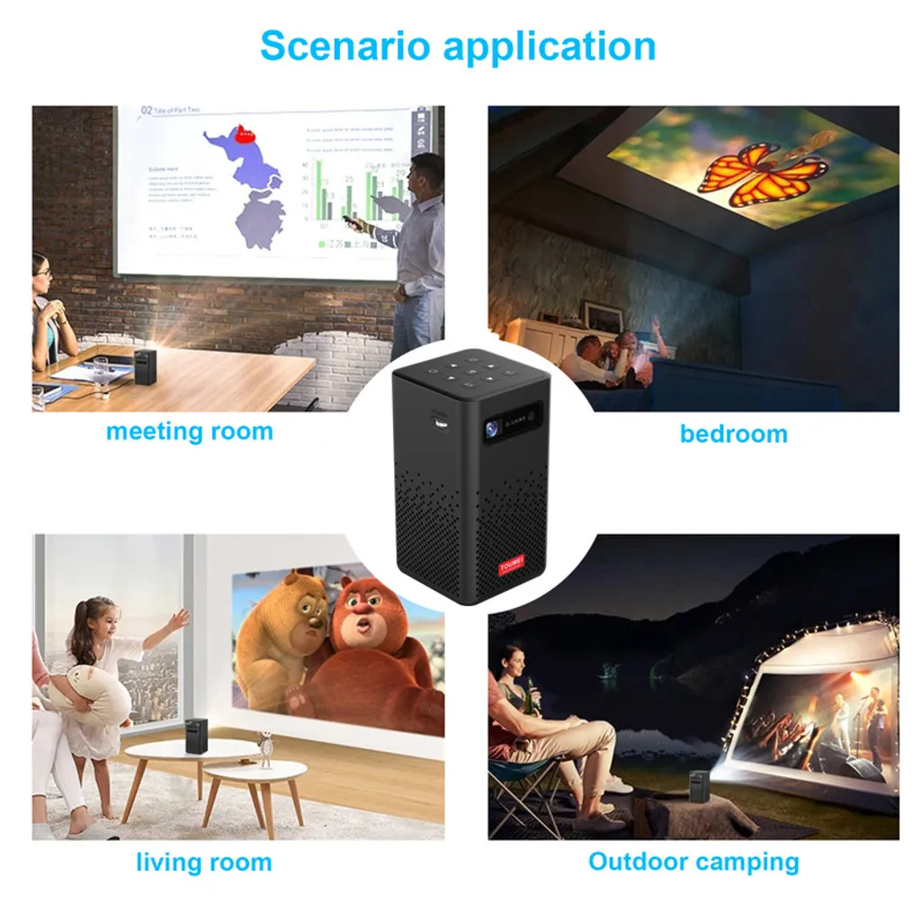 Vidéoprojecteur 1080P Full HD Cinéma Maison Android TV 9.0 Bluetooth Noir - 8