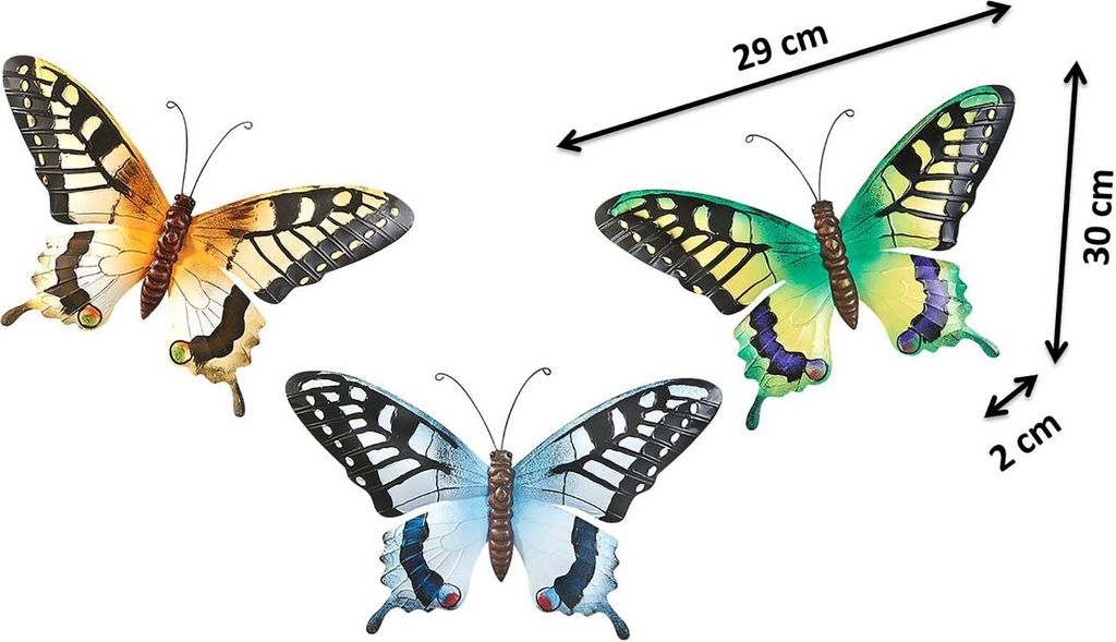 Kobolo Wand- Deko Schmetterling Schwalbenschwanz XXL - 3er Produktbild 4