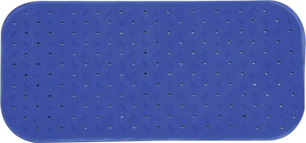 MSV Tappetino Doccia Blu 36x97 cm Antibatterico e Antiscivolo