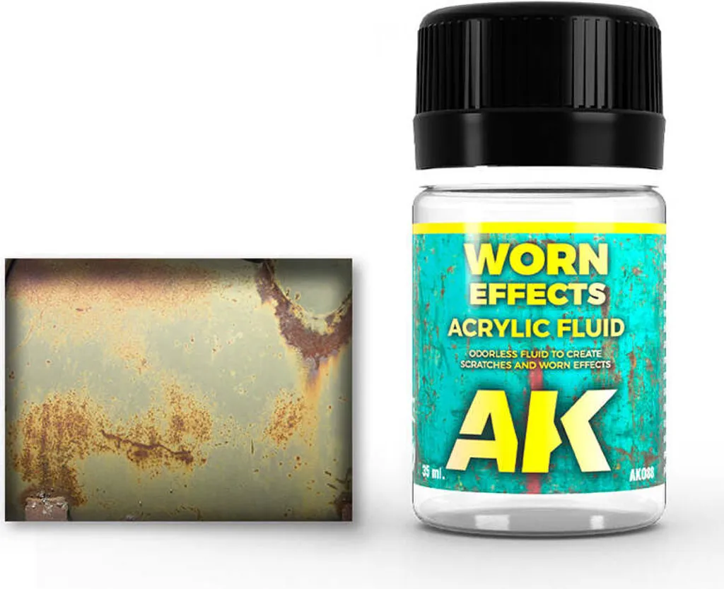 Fluide d'Écaillage Acrylique Worn Effects AK Interactive - Effets d'Usure