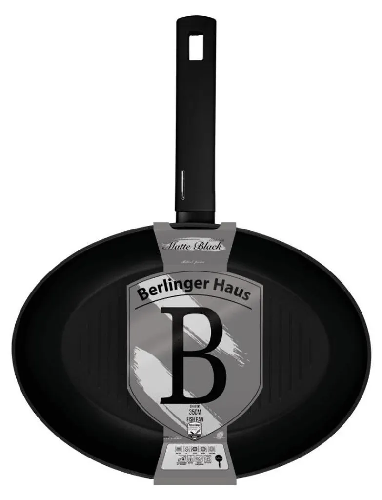 Padella Pesce Professionale BerlingerHaus BH-8191 35cm Titanio
