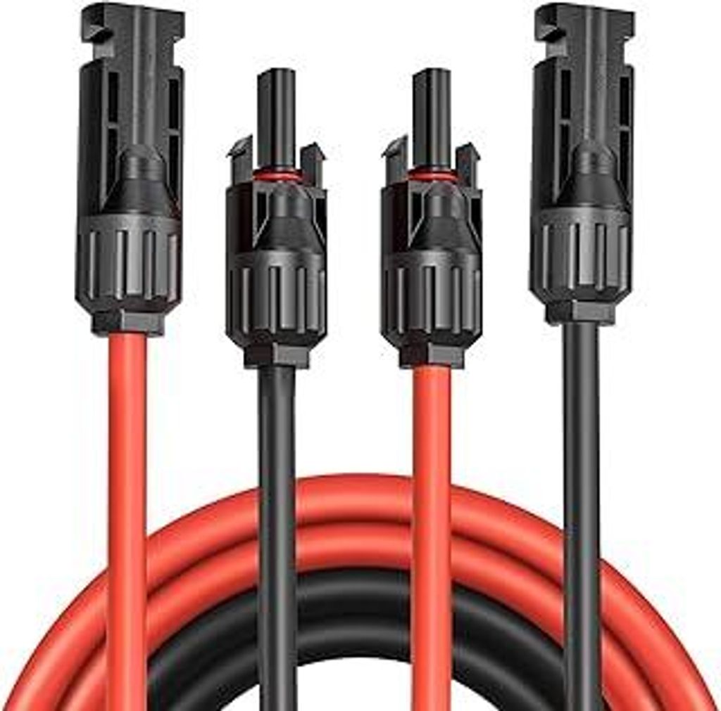 Solarkabel Verlängerung 1m,4mm² / 6mm² 1-50m Solarkabel Verlängerungskabel,Photovoltaik Solarkabel,Verbindungskabel Solarstecker,IP67 wasserdic...