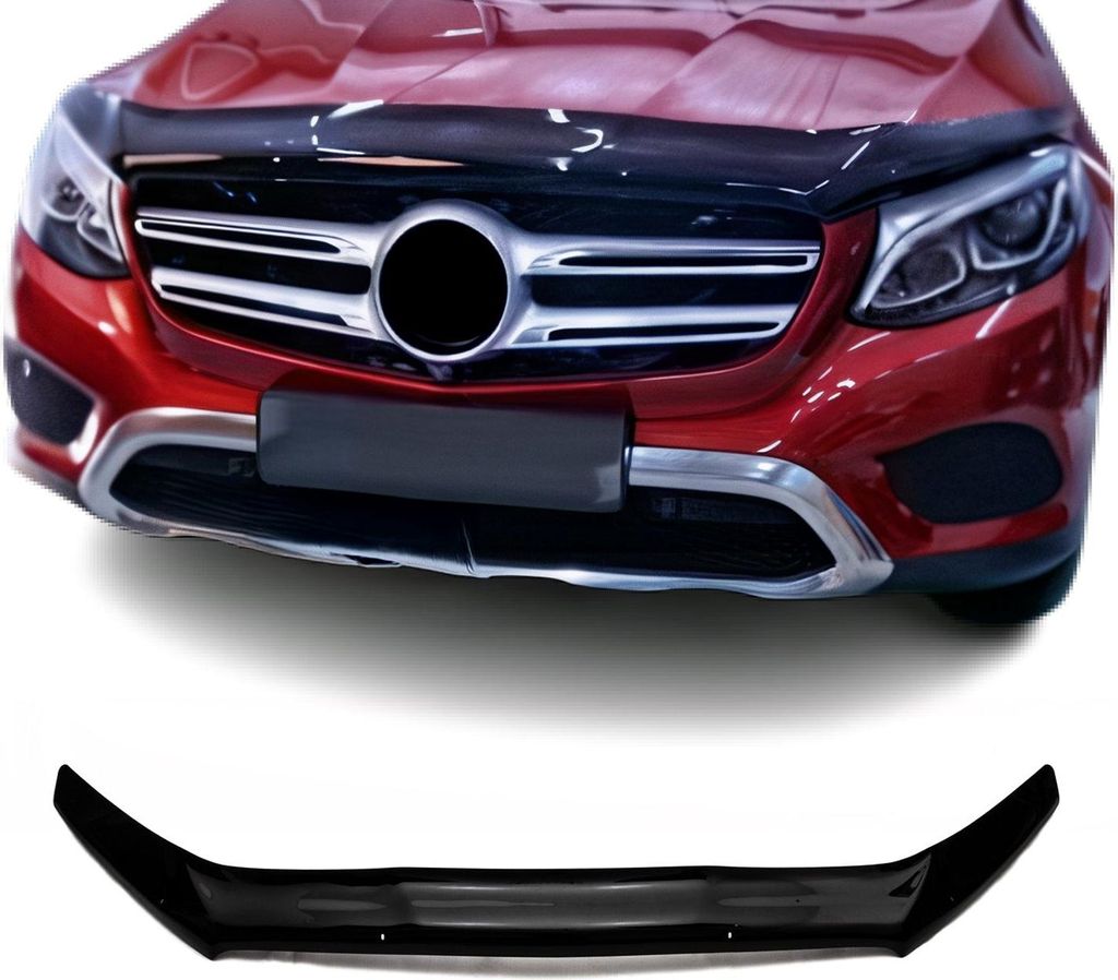 Motorhaube Deflektor Insekten Steinschlagschutz für Mercedes GLC 2015-25 Dunkel