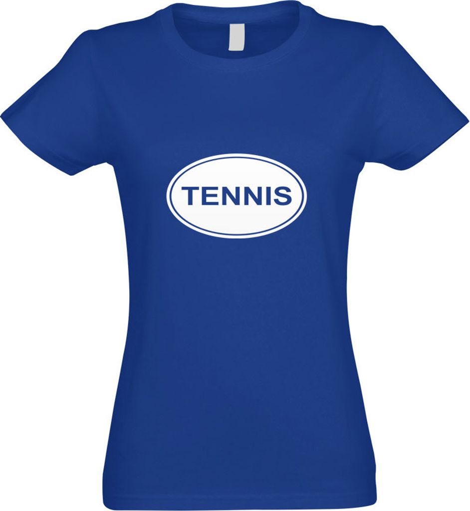 Kiwistar - T-Shirt tailliert - Damen - royal - Tennis - mit Motiv Bedruckt - Funshirt Design - Sport - Freizeit - Damen - XXL