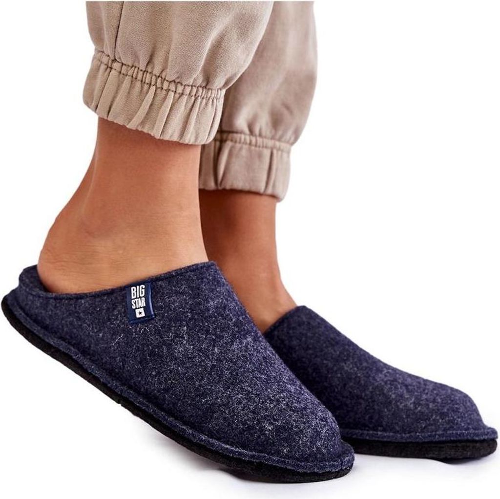 Klassische Damenhausschuhe Big Star KK276013 Marineblau 37