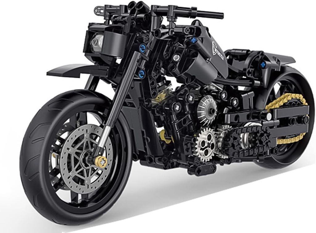 Motorrad Bausteine, 586 Teile Klemmbausteine Technik Produktbild 