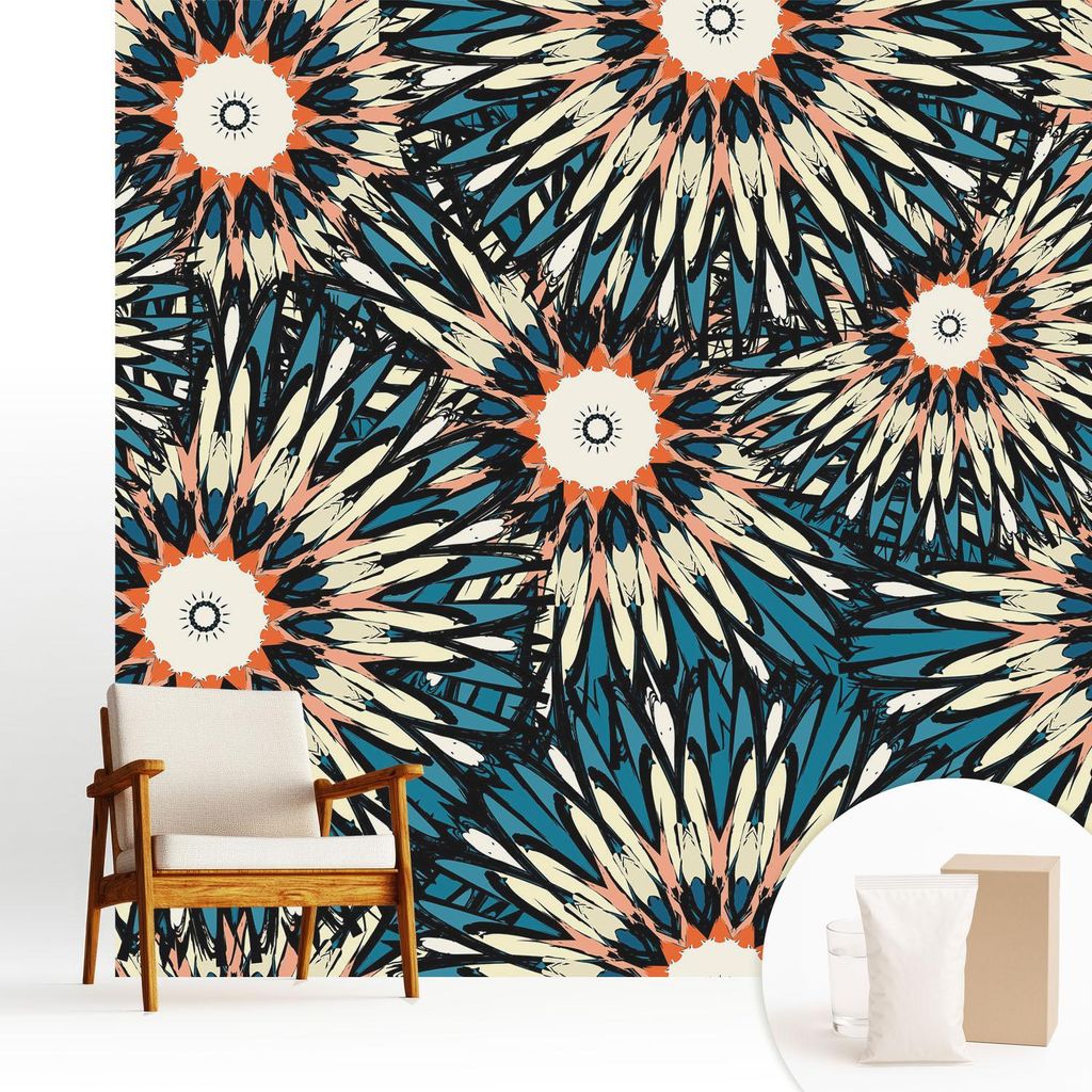 Fototapete - 250x250 cm - Tapete - Wandtapete - Wandbilder - Dekofolie - Tapete Folie - Wand - Dekoration - Wohnzimmer - Blumenenergie