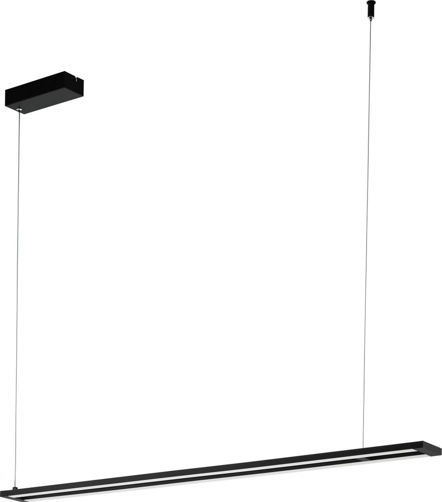 EGLO LED Pendelleuchte Amontillado, 2 flammige Hängelampe dimmbar, Hängeleuchte, Minimalismus, Esstischlampe, Wohnzimmerlampe hängend in Schwarz...