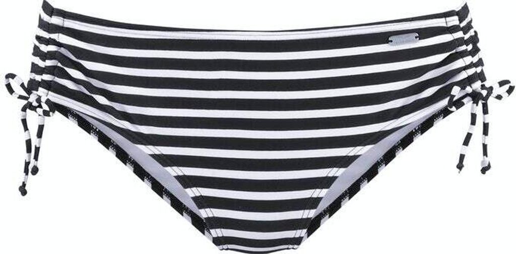 Venice Beach Bikinihose mit Raffung white-black 46