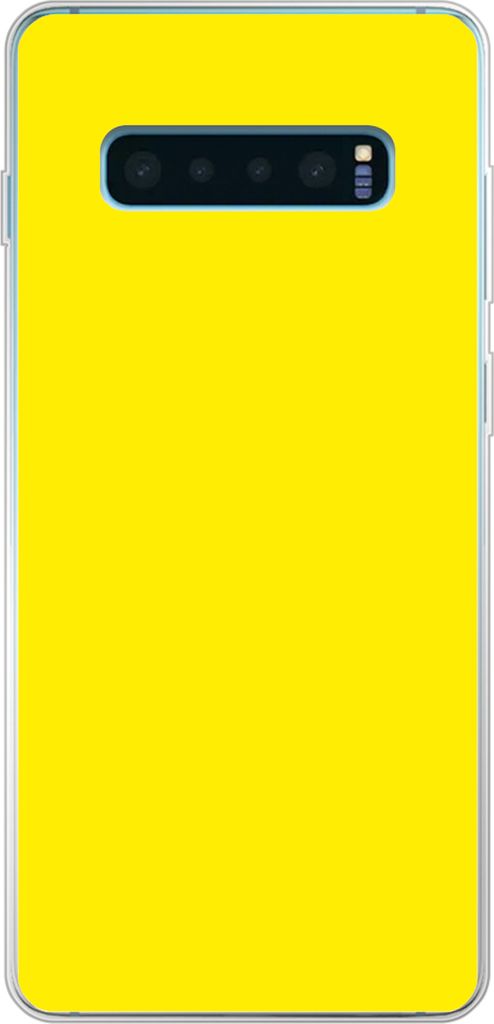 MuchoWow Handyhülle Schutzhülle Hülle für Telefoonhoesje Samsung Galaxy S10 Lite Gelb - Zitrone - Neon - Farben Silikon Softcase Handy Hülle...