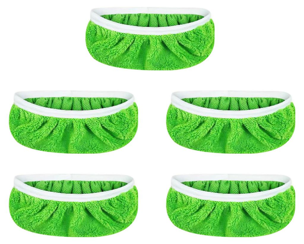 5-teiliges Set Wischmoppbezüge aus weichem Korallensamtgewebe, hohe Wasseraufnahmefähigkeit, schnelle Reinigung, fusselfrei, elektrostatische Ads...