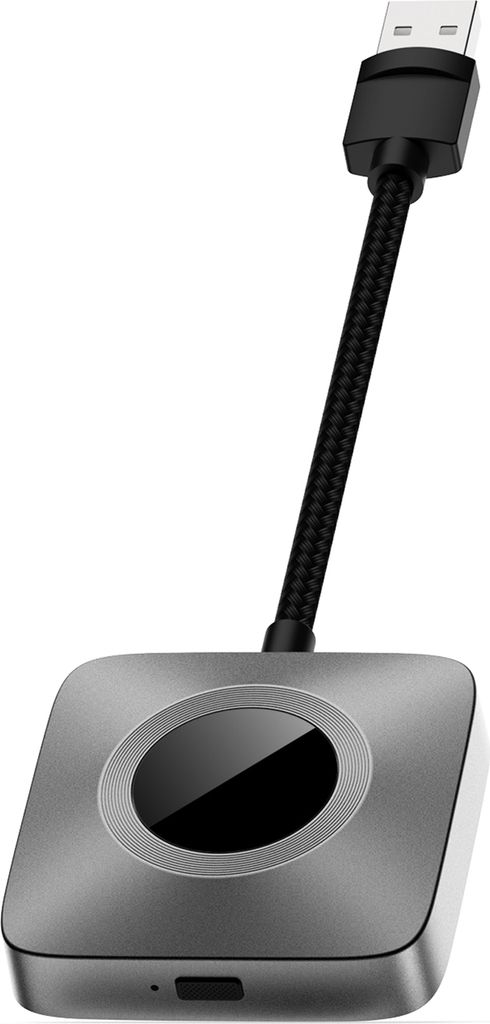 Drahtlose Adapter fuer Auto Konvertieren 2-In-1 Auto Bildschirm Drahtlose Konverter Verkabelt Car-Play zu Wireless Kompatibel mit iPhone und Android