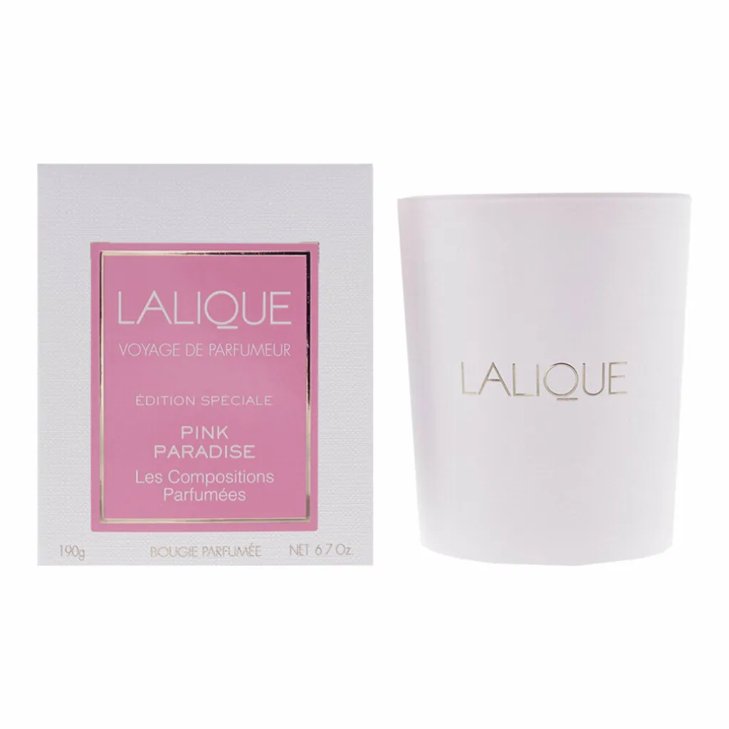 Lalique Pink Paradise Bougie de Luxe Rose Minéral Intense de 190g