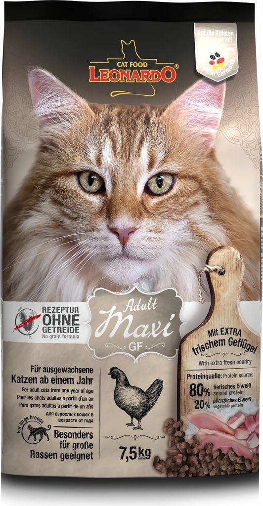 Leonardo Cat Food 758525, Adult, pollame, 7,5 kg, senza Immagine del prodotto 