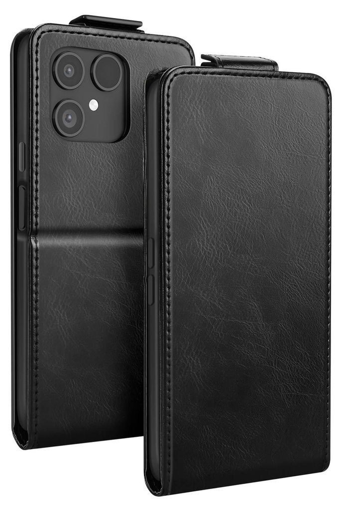 Avizar, Vertikal Portemonnaie-Etui für Fairphone 6 Magnetisch mit Ständer, Schwarz