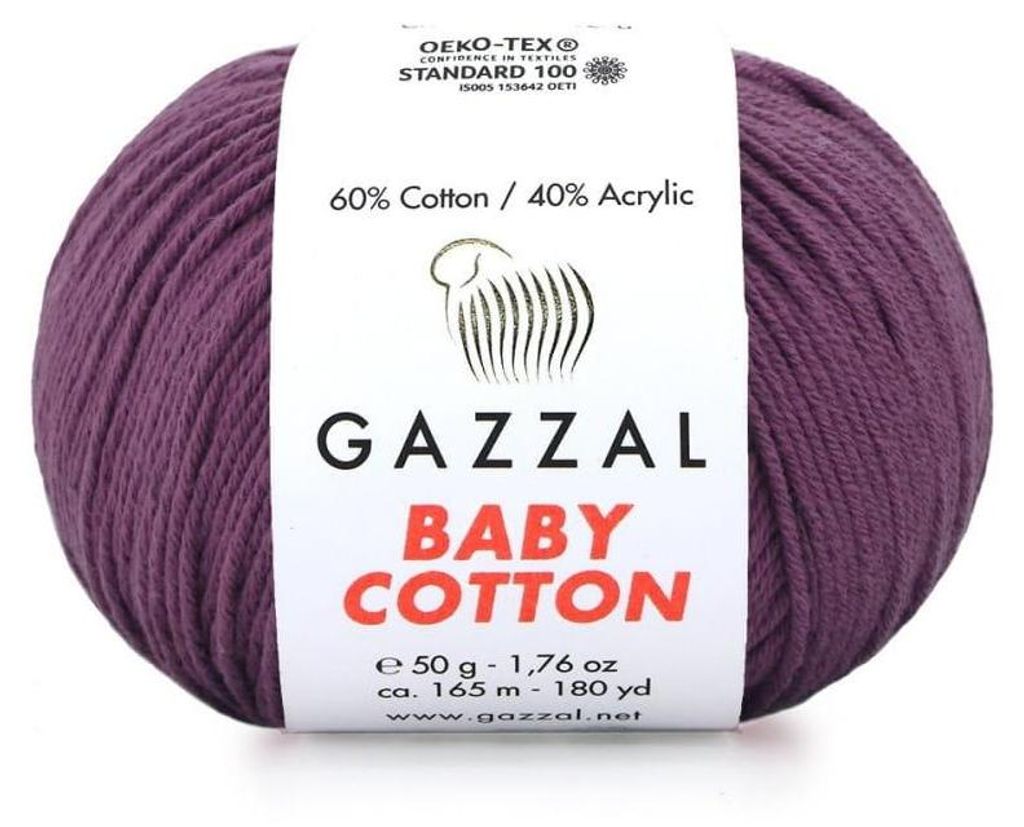 Gazzal Baby Bavlna 3441 Purple - Měkká, odolná a Obrázek produktu 