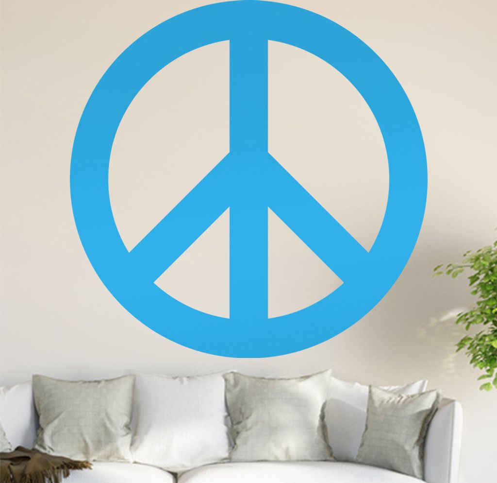 Peace Wandtattoo in 6 Größen - Wandaufkleber Wall Sticker - Dekoration, Küche, Wohnzimmer, Schlafzimmer, Badezimmer