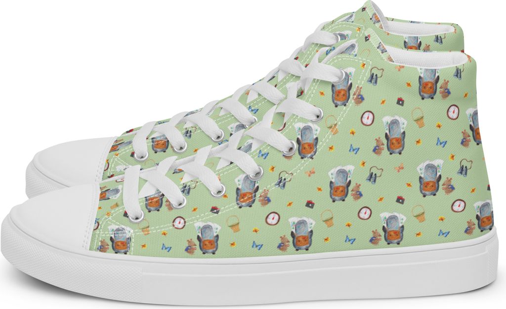 Mr. & Mrs. Panda Turnschuhe Damen Pinguin & Maus Wanderer Größe 38 1/2 - Grün - Geschenk, Halbschuhe, Abenteuer, Sneaker, Sportschuhe, Damenschu...
