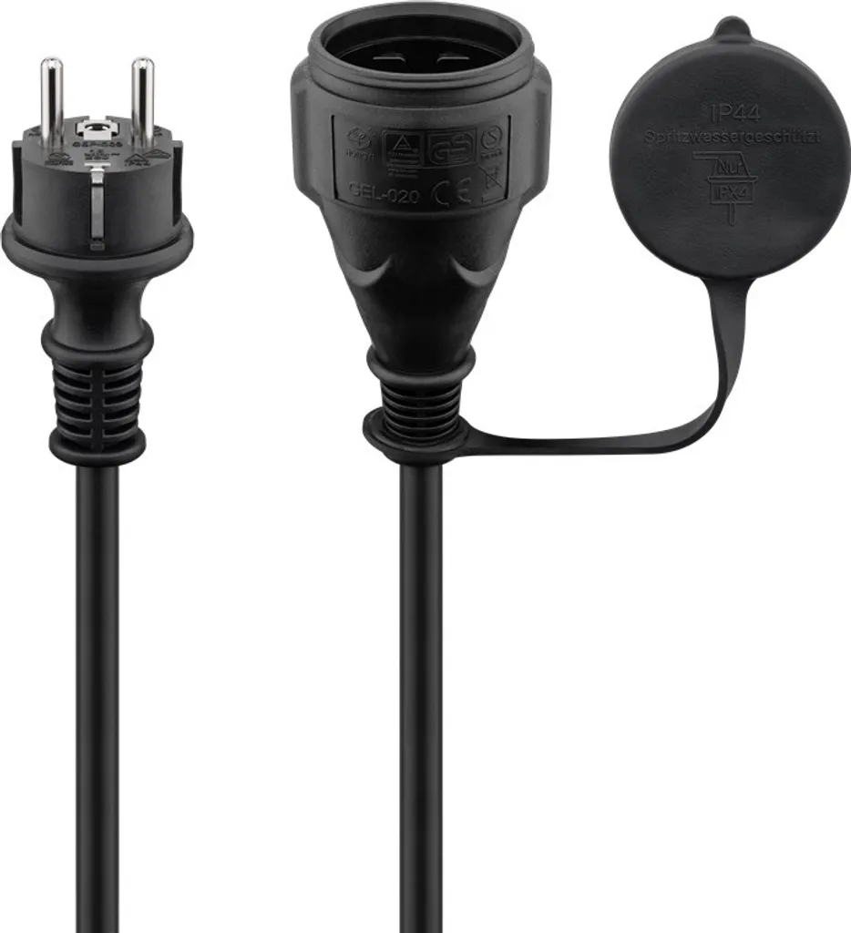 LANMINGLEL Cavo di prolunga Outdoor con spina Schuko, cavo di prolunga Schuko AC, cavo di alimentazione per prolunga di presa, nero, 3x1,5 mm² 16A 250V IP44 per casa, ufficio, esterni LANMINGLEL Cavo di prolunga Outdoor con spina Schuko, cavo di prolunga Schuko AC, cavo di alimentazione per prolunga di presa, nero, 3x1,5 mm² 16A 250V IP44 per casa, ufficio, esterni
