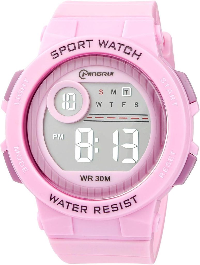 für Kinder, Wasserdicht mit Wecker Datum Stoppuhr Led Lichter Sports Outdoor Digitaluhr