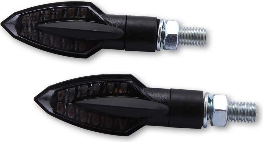 Blinker LED Vinci Black Smoke - Frecce Moto Universali 12V E-Mark