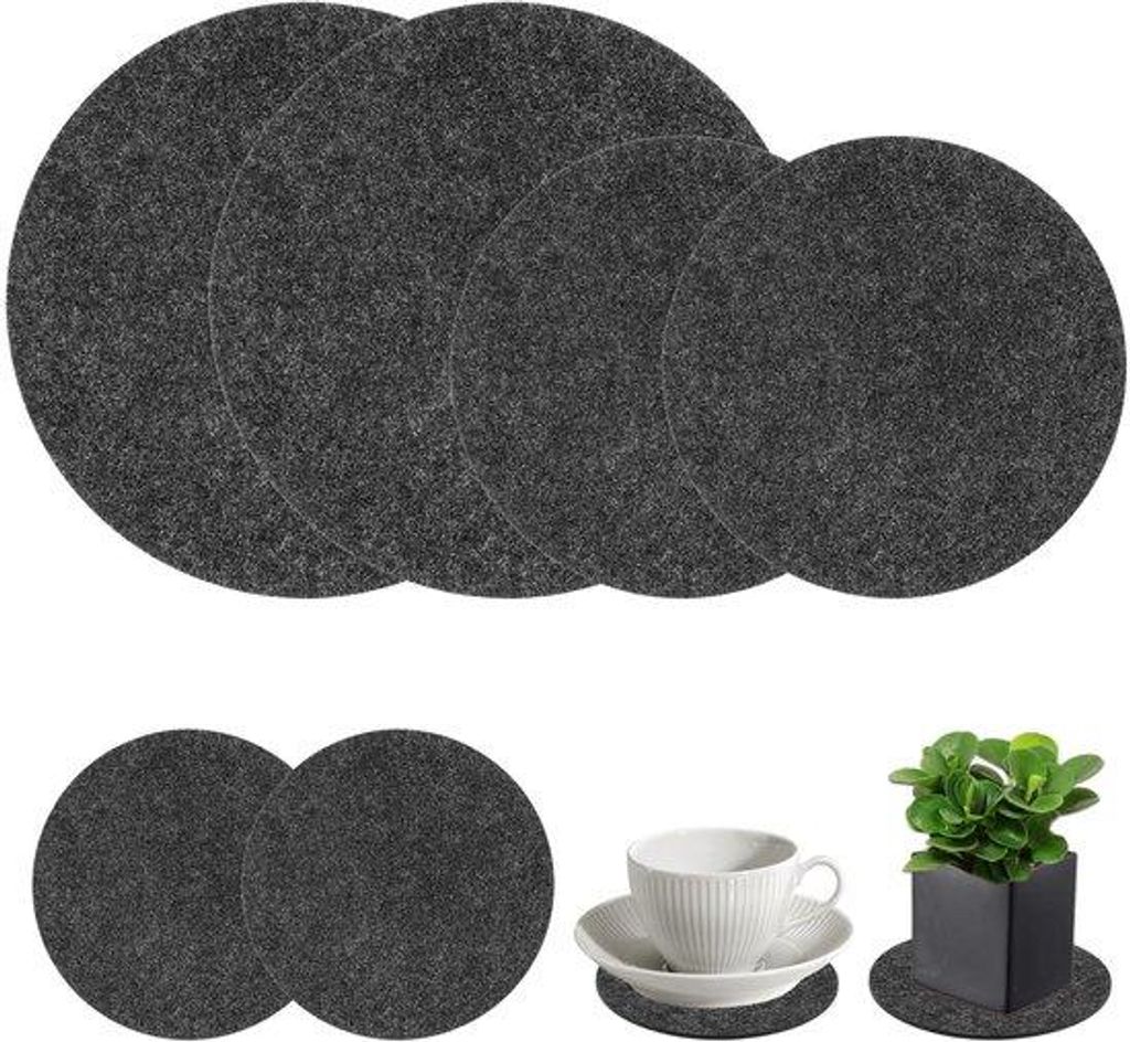 Runde Blumenunterstützer, Blumenunterstützer für Glas, 6 Stück Anti-Slip Blumenunterstützer, 3 Größen, Waschbar, Blumenstander für Tassen u...