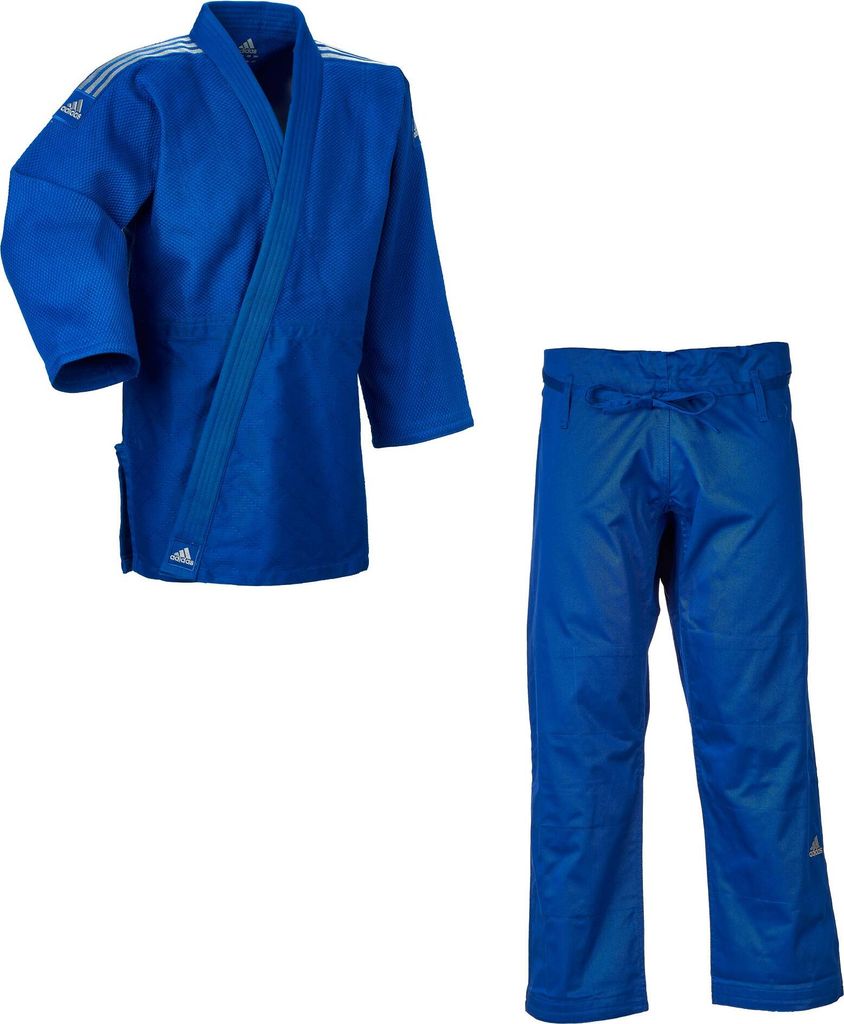adidas Judo-Anzug "Contest" blau/silberne Streifen, J650B : 190 Größe: 190