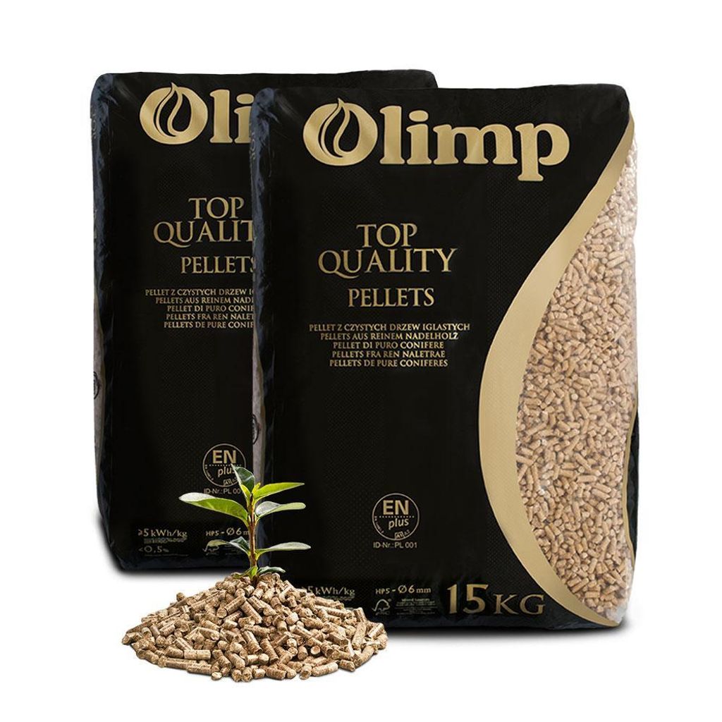 JSM-Brennholz - Holzpellets Olimp - Sackware (2 x 15 kg) EN Plus A1