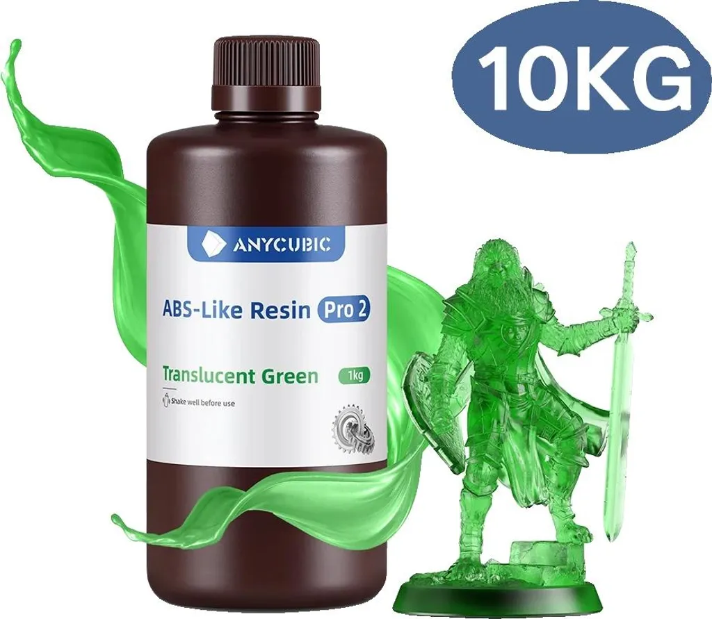 Résine 3D pour impressions détaillées 10kg compatible LCD DLP Vert