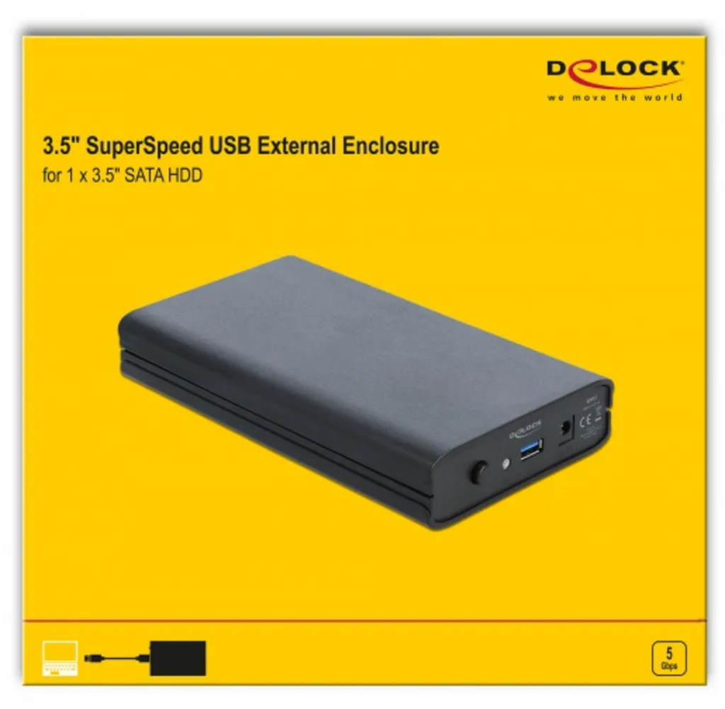 Récupérer Données Disque Dur 3,5 avec Boîtier SATA Delock 42612 USB - 2