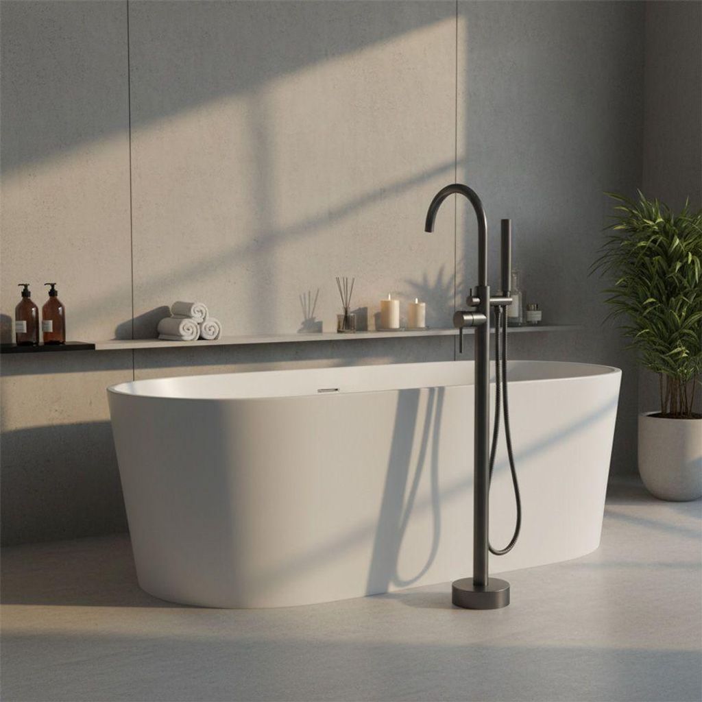 Rubinetto Freestanding Per Vasca Rea Lungo Titanium Immagine del prodotto 