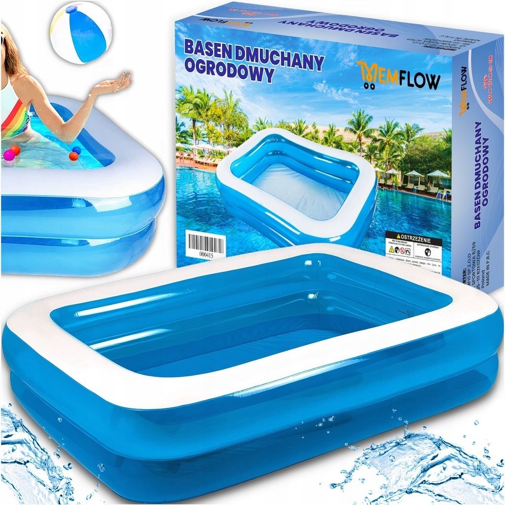 SPIRITED GARDEN BASIN 262 x 175cm Große Familie Rechteckige Gartenterrasse