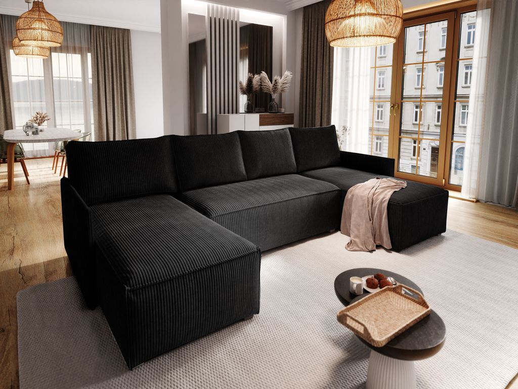 Masseno Ecksofa TRES mit Schlaffunktion U-Form, Sofa mit Produktbild 
