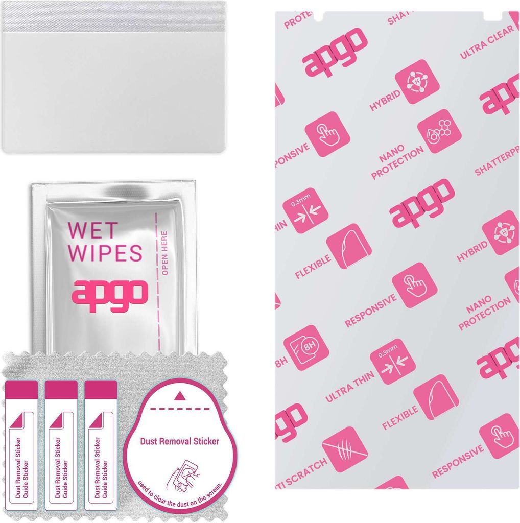 apgo Ultra-klar Hybrid Schutzglas kompatibel mit ZTE Axon 7, Flexible Nano Glass, toller Ersatz für Hartglas, kratzfester Displayschutzglas, Displ...