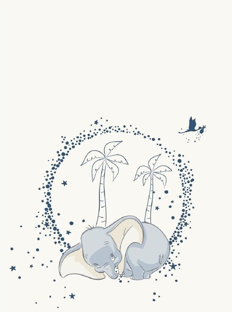 Disney Dumbo Flanelldecke 150x110 cm Kuschelige Decke aus weichem Flanell für Kinder